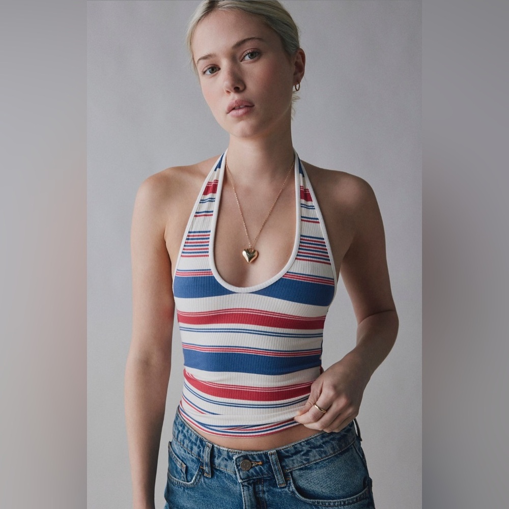 BDG Joanna Ribbed Knit Halter Top